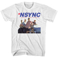 White NSYNC t-shirt featuring a Want You Back design