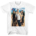 White NSYNC t-shirt featuring an NSYNC logo design