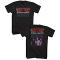 Black NSYNC t-shirt featuring a Celebrity 2002 tour design