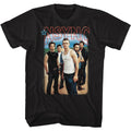 Black NSYNC t-shirt featuring an NSYNC Blu Skies logo design