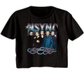 NSYNC Ladies Crop Top - Cool Tones and Flames