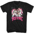 Black NSYNC t-shirt featuring an NSYNC Heartthrob design