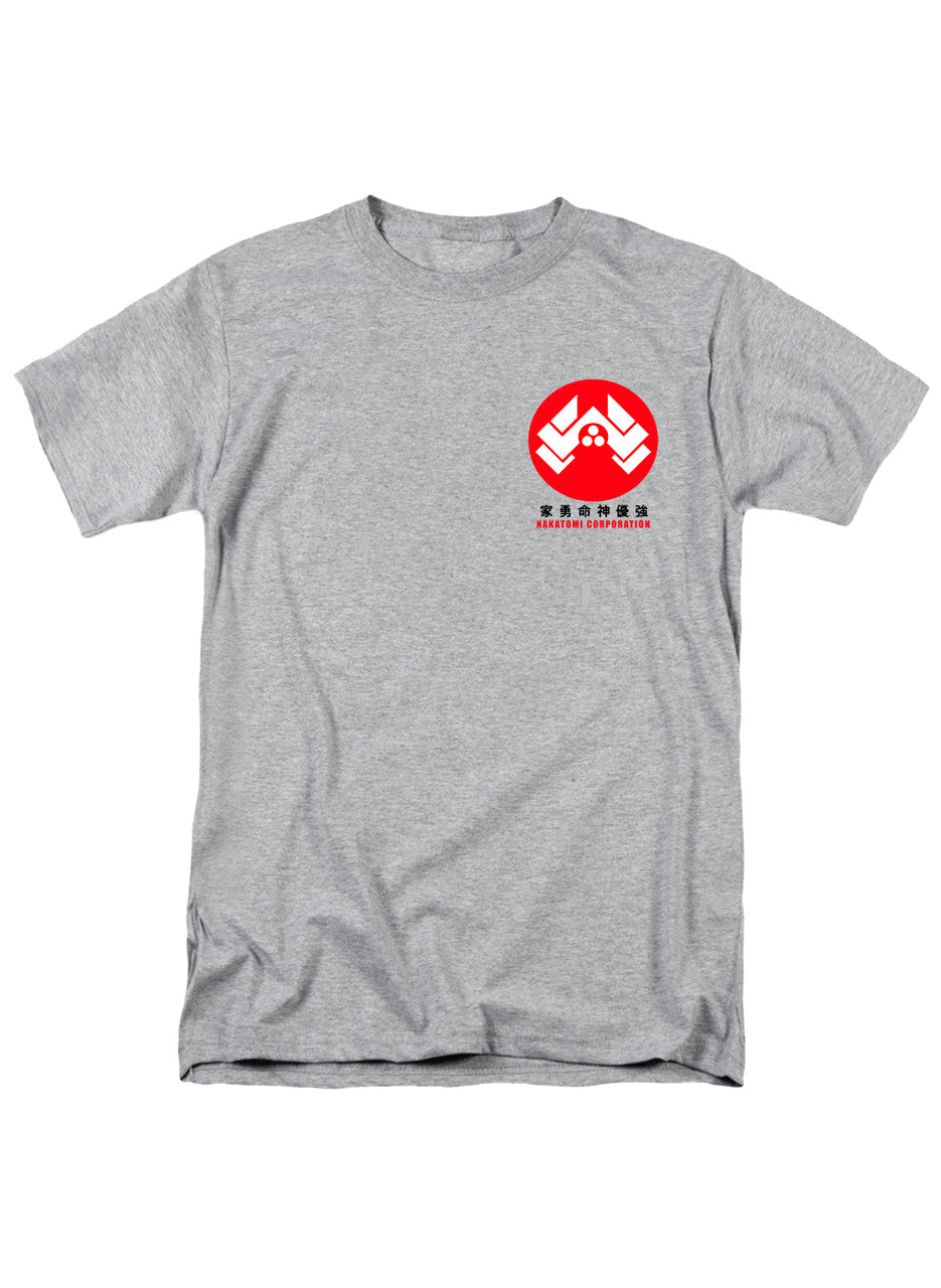 Gray Nakatomi Corporation Left Pocket T-Shirt