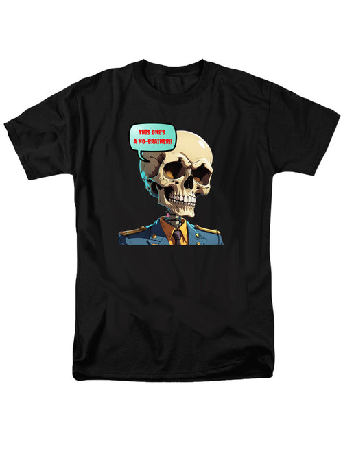 Black No Brainer Skull T-Shirt
