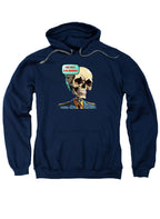 Navy No Brainer Skull Hoodie