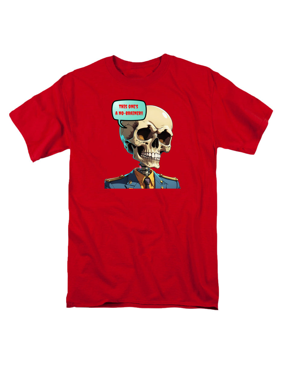 Red No Brainer Skull T-Shirt