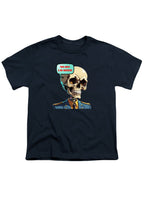 Navy No Brainer Skull Youth/Toddler T-Shirt