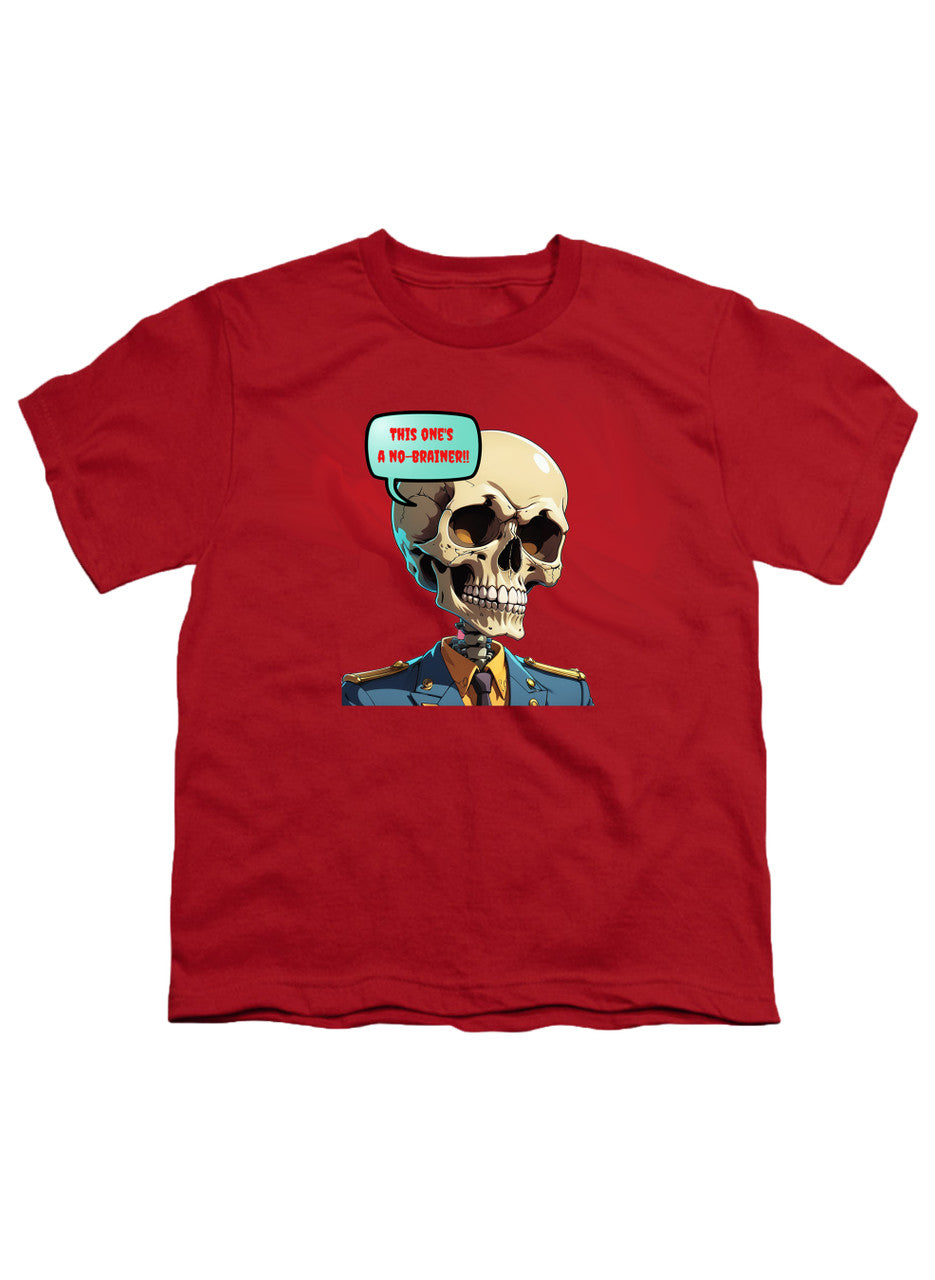 Red No Brainer Skull Youth/Toddler T-Shirt