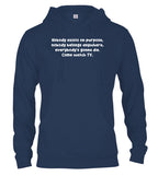 Navy Nobody exists on purpose Hoodie