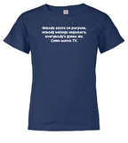 Navy Nobody exists on purpose Youth/Toddler T-Shirt