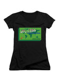 Black Nukem the Board Game Juniors V-Neck T-Shirt