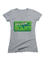 Gray Nukem the Board Game Juniors V-Neck T-Shirt