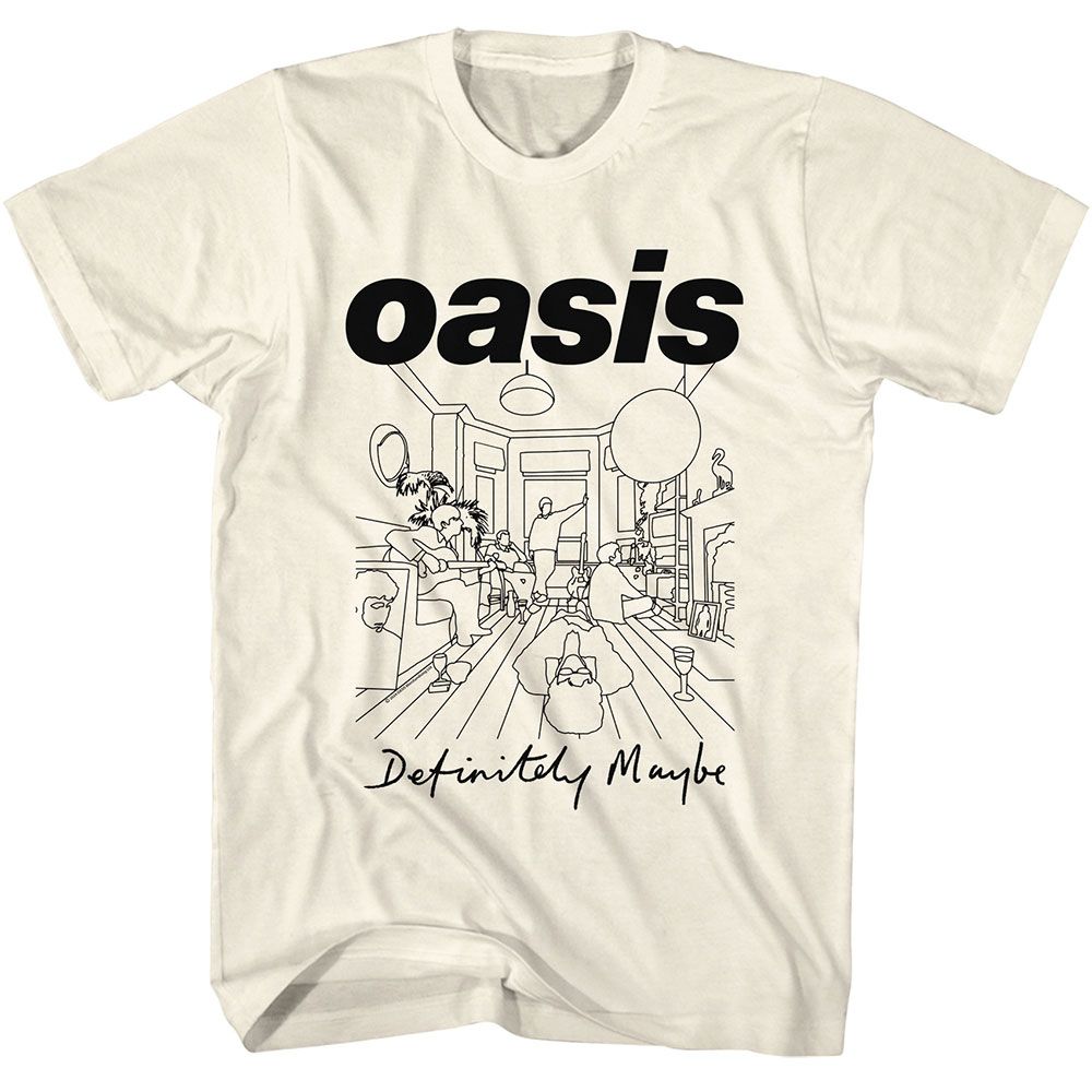 Natural Oasis t-shirt featuring an Oasis Line Art Room design