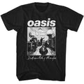 Black Oasis t-shirt featuring a monotone Definitely Maybe design