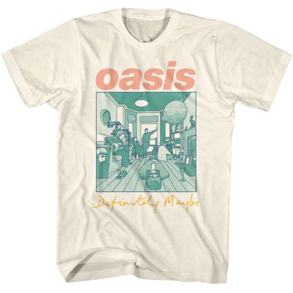 Natural Oasis t-shirt featuring a multicolored Definitely Maybe design