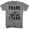 Graphite Heather Old School t-shirt featuring a Frank the Tank design