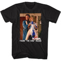 Black Old School t-shirt featuring a Frank and Doll design