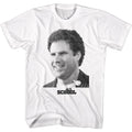 White Old School t-shirt featuring a Frank and Tranq design
