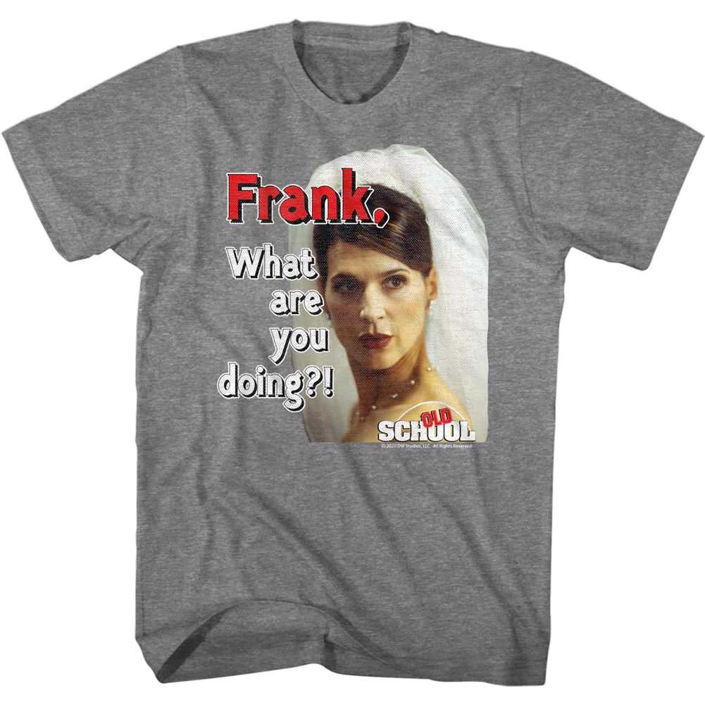 Graphite Heather Old School t-shirt featuring a Frank design