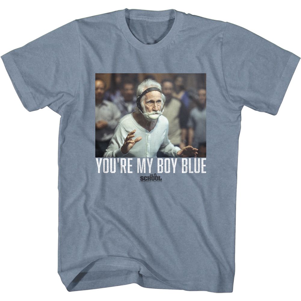Indigo Heather Old School t-shirt featuring a You're My Boy design
