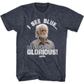 Navy Heather Old School t-shirt featuring a Glorious design