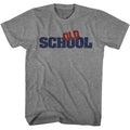 Graphite Heather Old School t-shirt featuring an Old School logo design