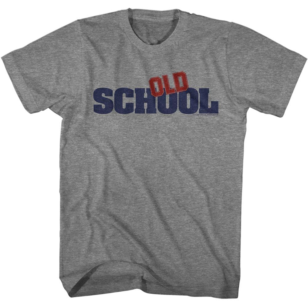 Graphite Heather Old School t-shirt featuring an Old School logo design