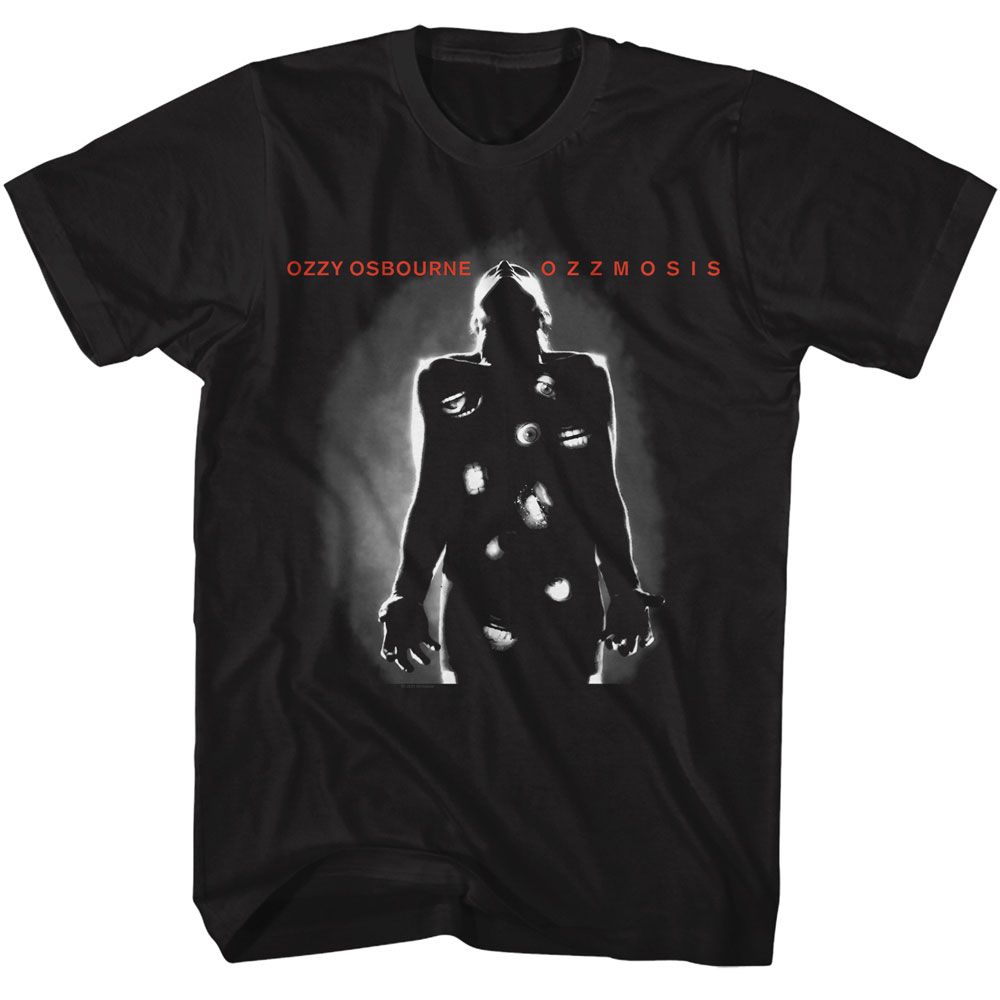 Black Ozzy Osbourne t-shirt featuring an Ozzmosis design