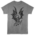 Graphite Heather Ozzy Osbourne t-shirt featuring an Ozzy Bat Skull design