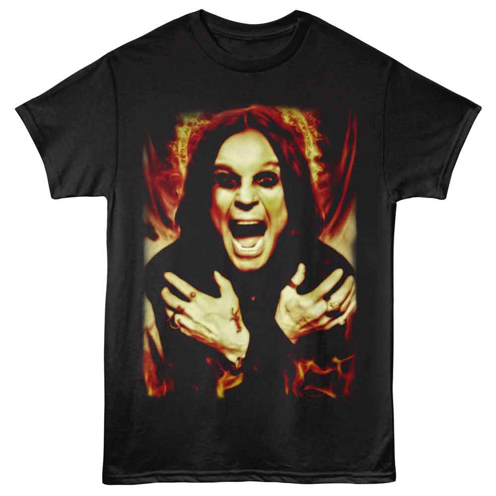 Black Ozzy Osbourne t-shirt featuring an Ozzy POD design