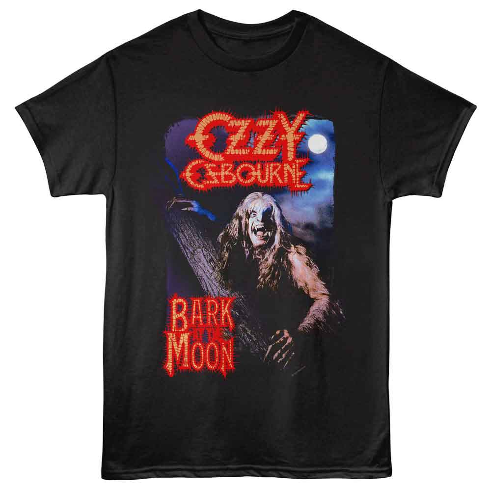 Black Ozzy Osbourne t-shirt featuring a Bark at the Moon design