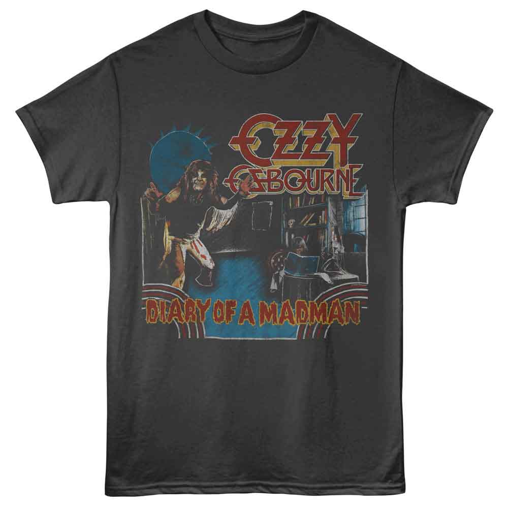 Smoke Gray Ozzy Osbourne t-shirt featuring a Diary of a Madman design