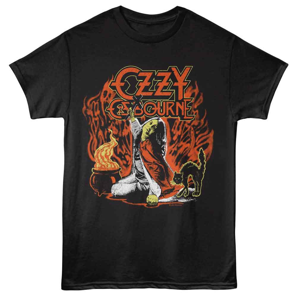 Black Ozzy Osbourne t-shirt featuring a Halloween Blizzard of Ozz design