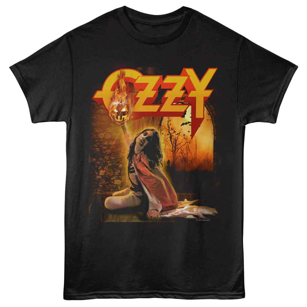 Black Ozzy Osbourne t-shirt featuring a Blizzard Jack O' Lantern design