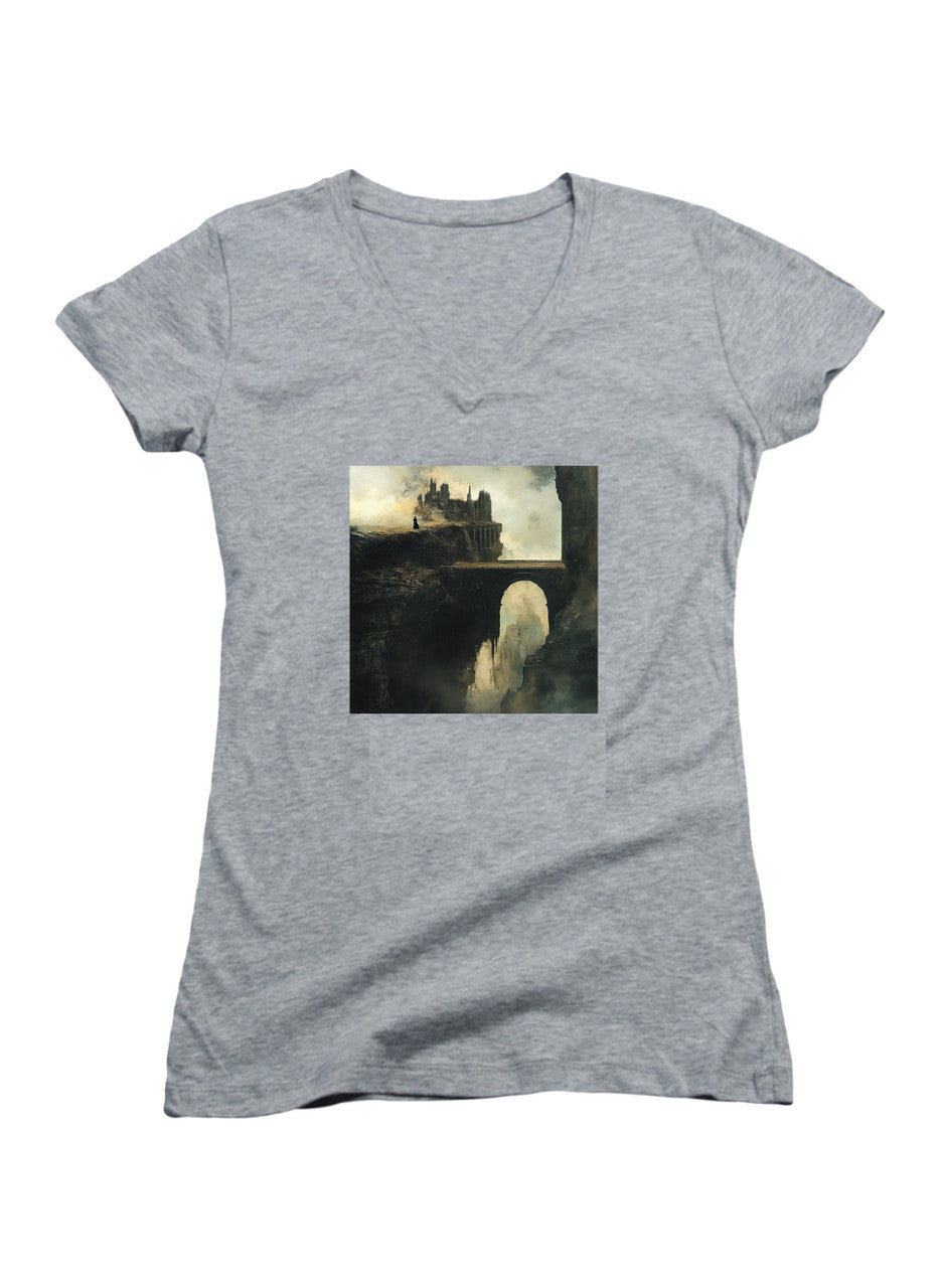 Gray Osgiliath Juniors V-Neck T-Shirt