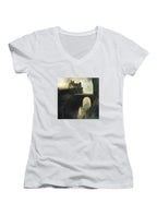 White Osgiliath Juniors V-Neck T-Shirt
