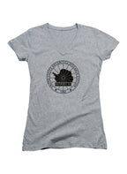 Gray Outpost 31 Badge Juniors V-Neck T-Shirt