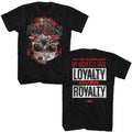 Black Papa Roach t-shirt featuring a Loyalty Over Royalty design