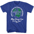 Royal Blue Parks and Recreation t-shirt featuring a Dreams Come to Come True design