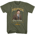 Military Green Parks and Recreation t-shirt featuring a One to Three Is Sufficient design