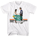 White Parks and Recreation t-shirt featuring an I Never Seem to Hate You design