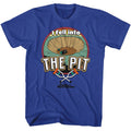 Royal Blue Parks and Recreation t-shirt featuring an I Fell Into the Pit design