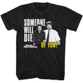 Black Parks and Recreation t-shirt featuring a Someone Will Die of Fun design