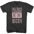 Smoke Gray Panic! at the Disco t-shirt featuring a Panic! at the Disco logo design