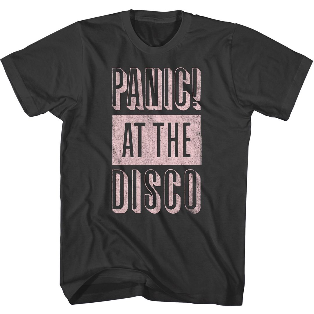 Smoke Gray Panic! at the Disco t-shirt featuring a Panic! at the Disco logo design