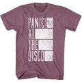 Vintage Maroon Heather Panic! at the Disco t-shirt featuring a Panic! at the Disco Box design