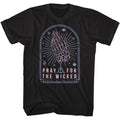 Black Panic! at the Disco t-shirt featuring a Pray for the Wicked design