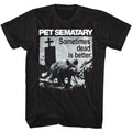 Black Pet Sematary t-shirt featuring a Dead Is Better design