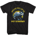 Black Pet Sematary t-shirt featuring a Sometimes circle design