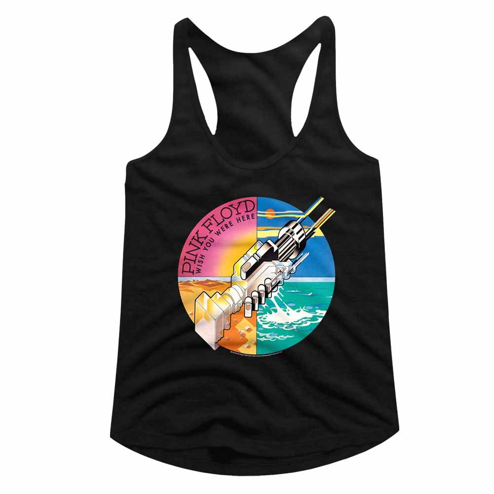 Pink Floyd Ladies Racerback - Wish You Were Here Hands